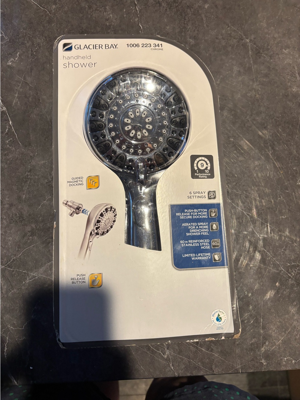 Glacier Bay Chrome Handheld Showerhead - Polished Finish